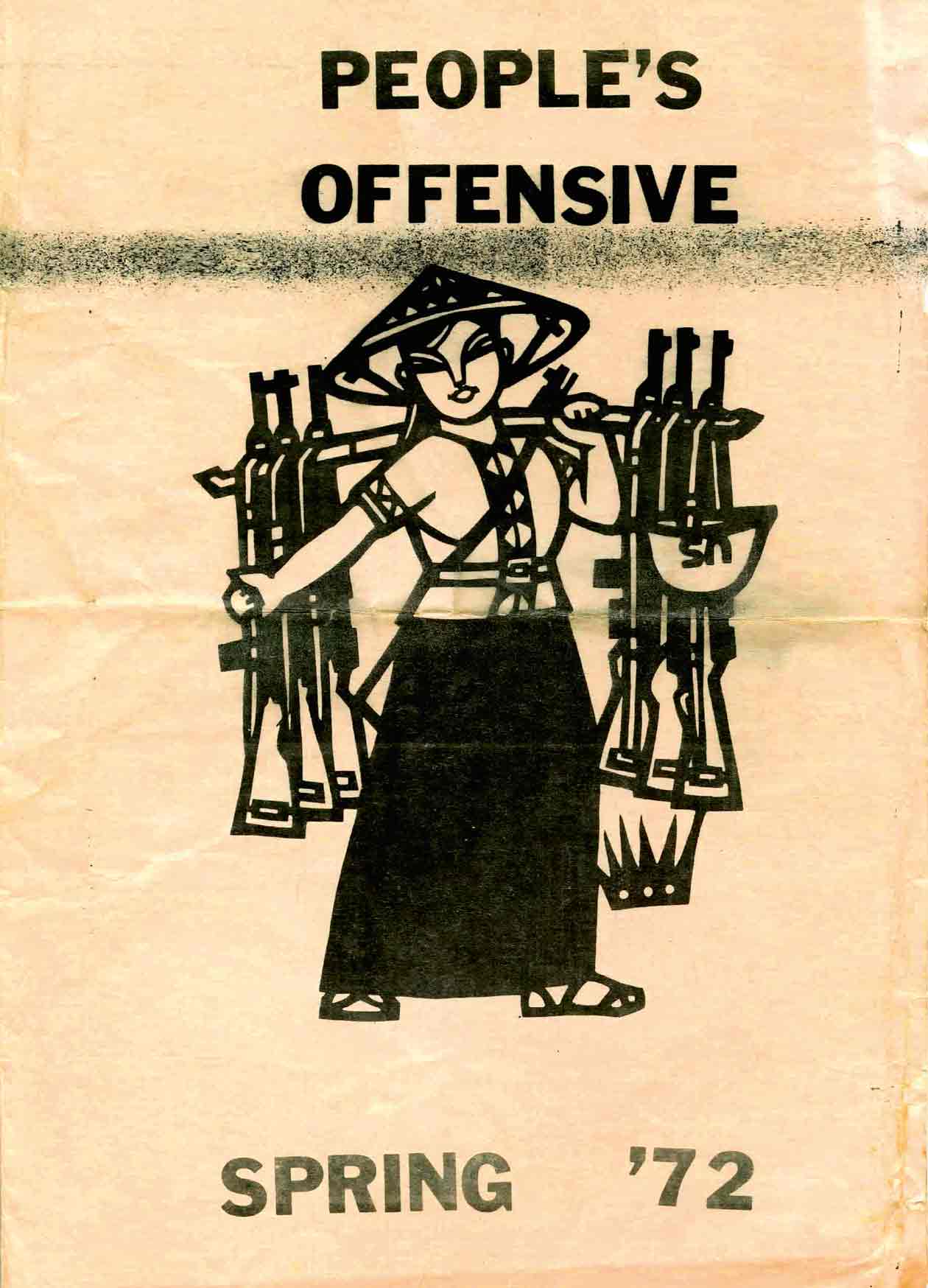 Postkarte »People´s Offensive Spring ´72« (Flugblatt-Repro Anti-Vietnamkrieg)